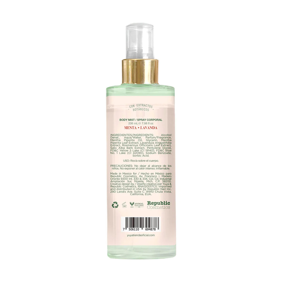 Body Mist 236mL Menta y Lavanda
